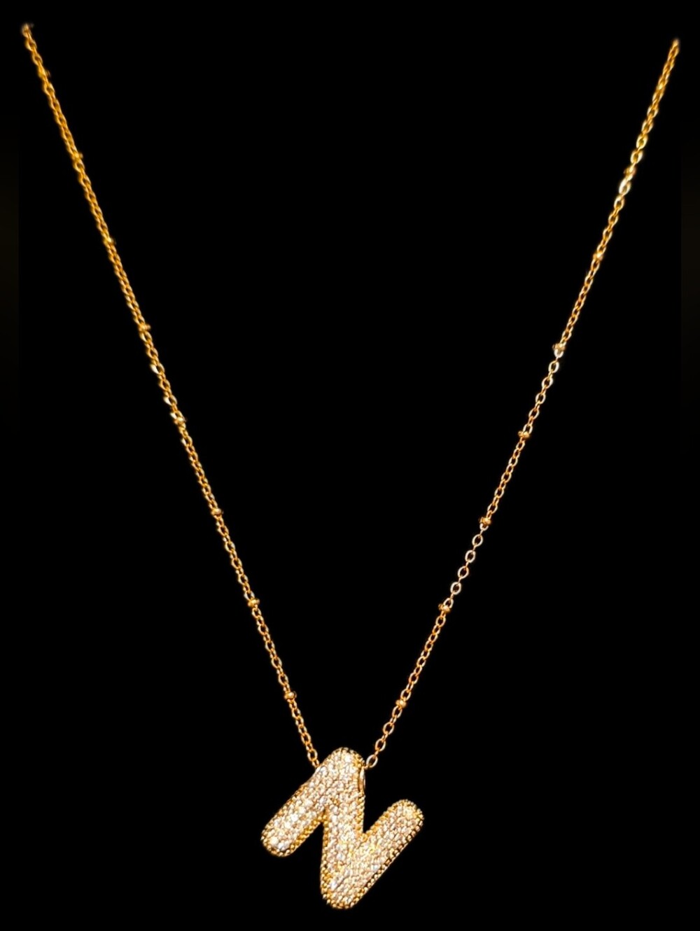 Initial N Pendant Necklace
